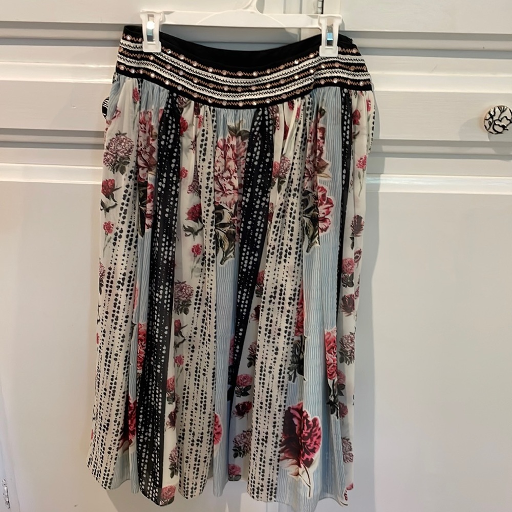 Anthropologie Verb by Pallavi Singhee Handmade Condcorcet Floral Skirt - Size 8